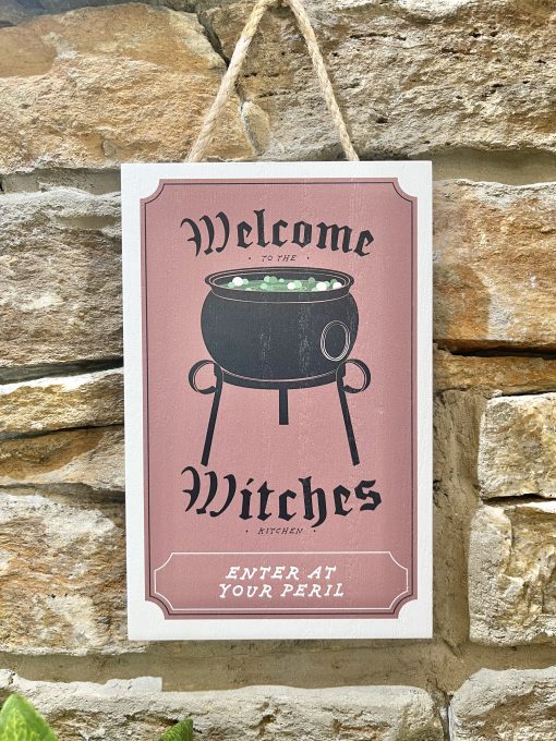 Welcome Witches Wooden Plaque