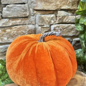 Large Velvet Pumpkin Decoration