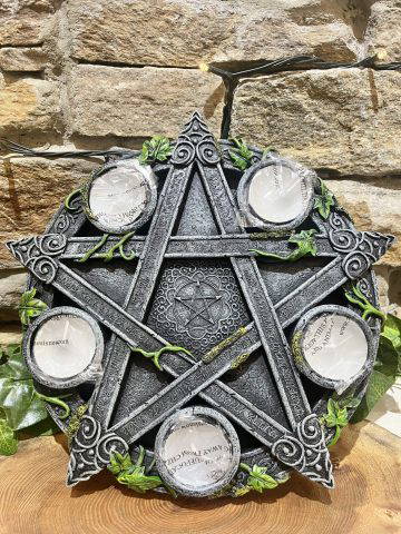 Wiccan Pentagram T.Light Candle Holder