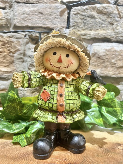 Scarecrow With Blackbird Ornament