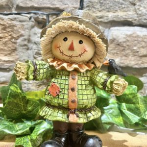 Scarecrow With Blackbird Ornament