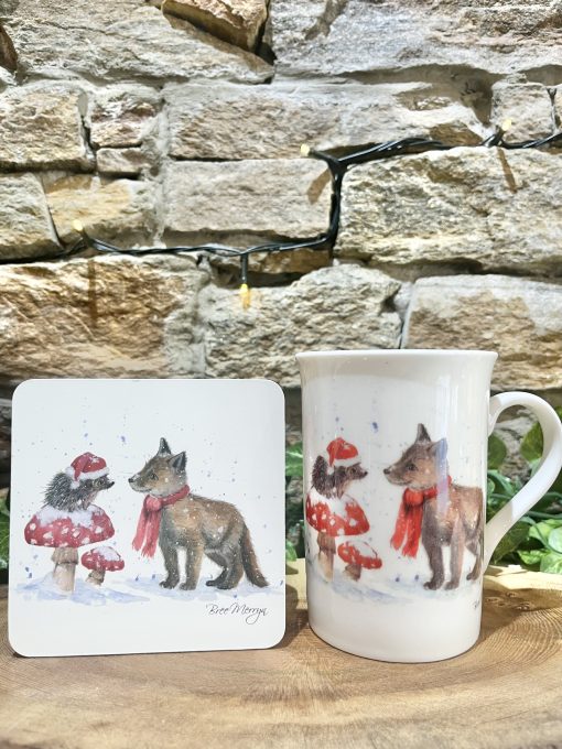 Bristle and Brush Festive Mug and Coaster Set