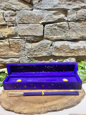 Stars Wooden Incense Box with Bergamot Sticks - Image 2