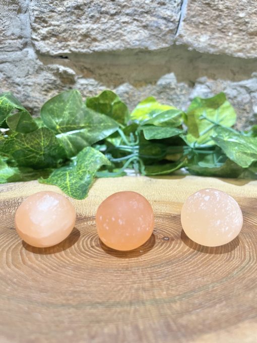 Orange Selenite Crystal Tumble Sphere