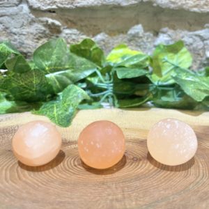 Orange Selenite Crystal Tumble Sphere