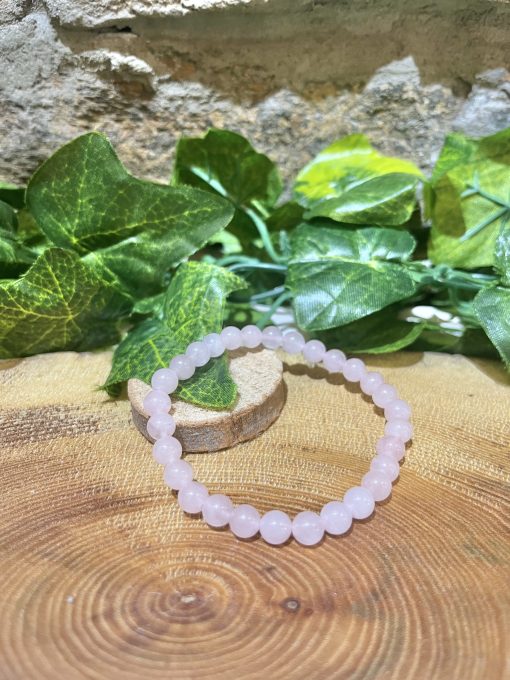 Rose Quartz 5mm Beaded Crystal Bracelet