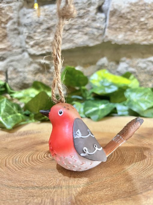 Little Happy Robin Bauble Hanger