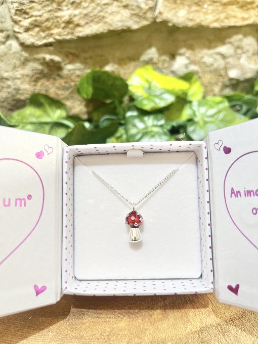 Sparkling Little Toadstool Necklace