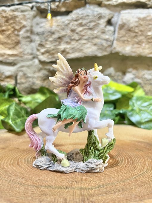 Standing Unicorn And Fairy Ornament