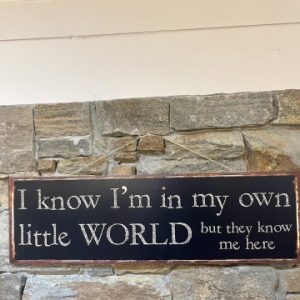 Own Little World Large Metal Sign
