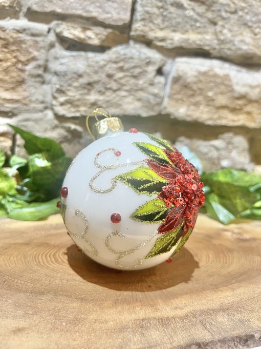 Sparkling Poinsettia Bauble - Image 2