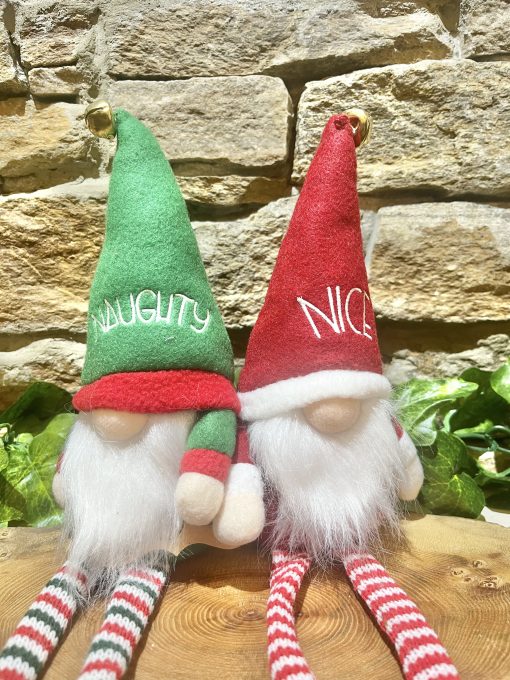 Naughty & Nice Christmas Gonk Pair