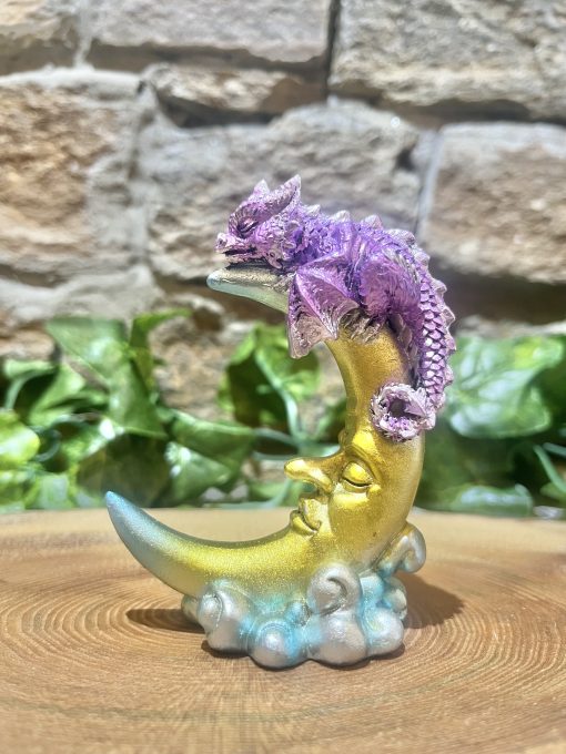 Little Slumber Dragon On Moon Ornament