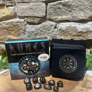 Ancient Oracle Obsidian Runes Set