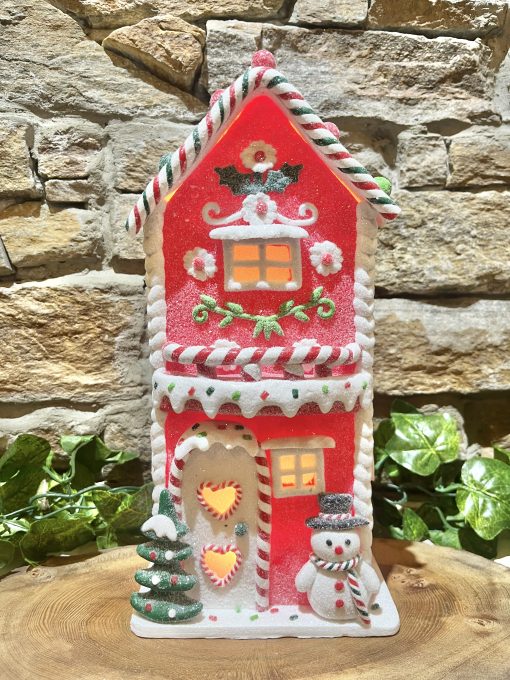 LED Light Up Gingerbread House Tall