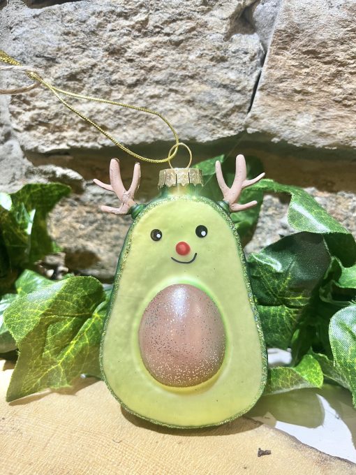 Avacado Reindeer Bauble