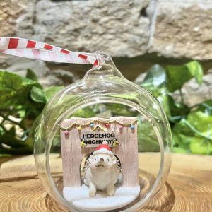 Hedgehog Highway Glass Bauble