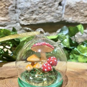 Toadstool Wonderland Glass Bauble