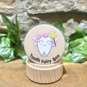 Wooden Tooth Fairy Box Pink