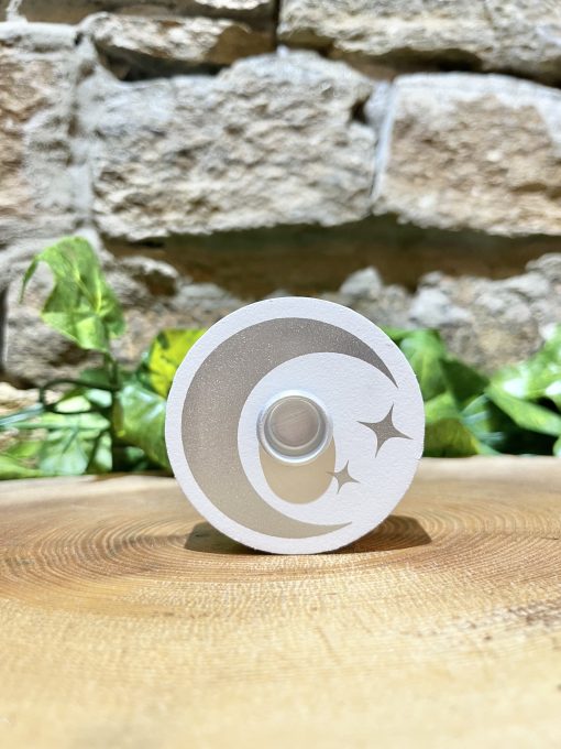 Moon Spell Candle Holder White