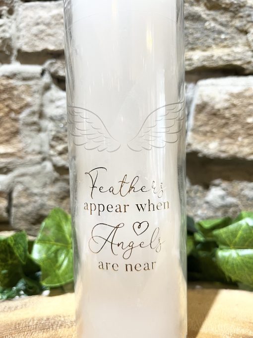 Feathers Appear Glass Tube Candle Vanilla - Image 2