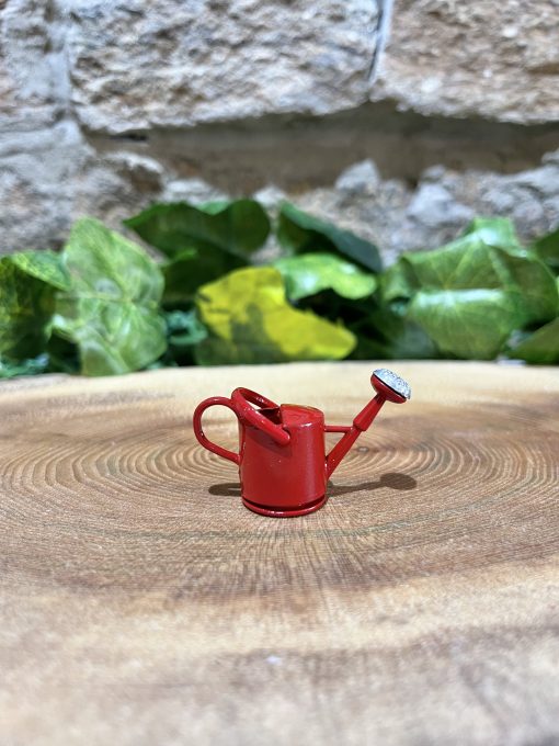 Miniature Watering Can Red