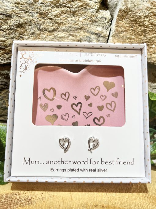 Mum Heart Trinket Dish and Earrings Set - Image 2