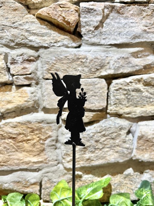 Iron Fairy Silhouette Stake Tulips