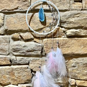 Dreamcatcher Blue Feather Blue Agate