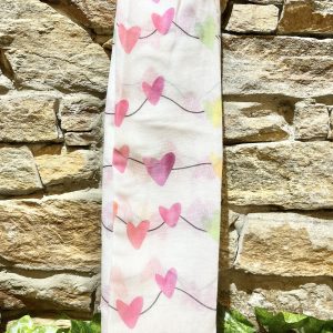 Love Heart Scarf Pink Rainbow