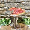 Toadstool Squirrel Bird Bath