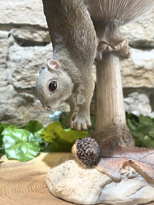 Toadstool Squirrel Bird Bath - Image 3