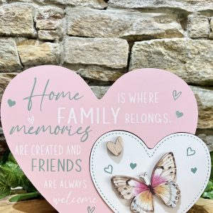 Family Home Butterfly Plaque Large