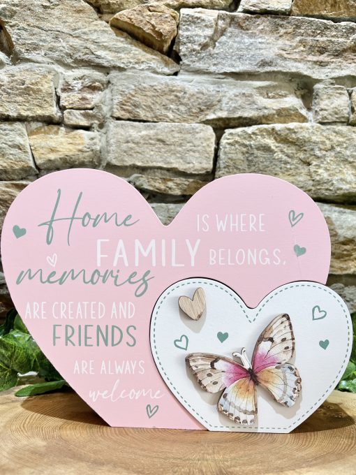 Family Home Butterfly Plaque Large