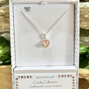 Candy Pop Pink Heart Necklace