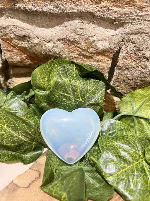 Opalite Heart Crystal Large 4.5cm