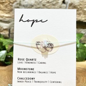 Hope Crystal Bracelet Rose Quartz Moonstone & Chalcedony
