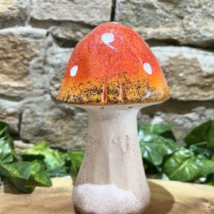 Glazed Pottery Toadstool
