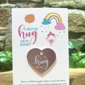A Hug For My Teacher In Card