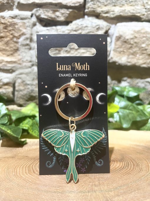 Dark Forest Luna Moth Keyring