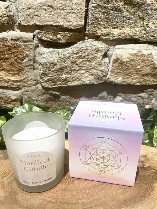 Opalite Crystal Manifest Candle Lavender & Patchouli - Image 3