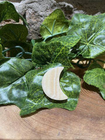 Yellow Calcite Crystal Moon