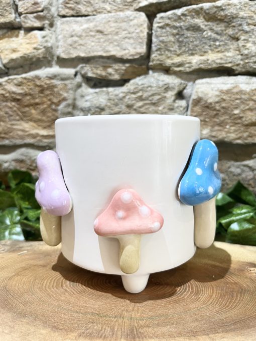 Rainbow Pastel Toadstool Plant Pot