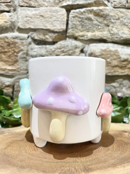 Rainbow Pastel Toadstool Plant Pot - Image 2