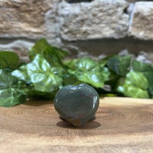Bloodstone Crystal Puff Heart 3cm