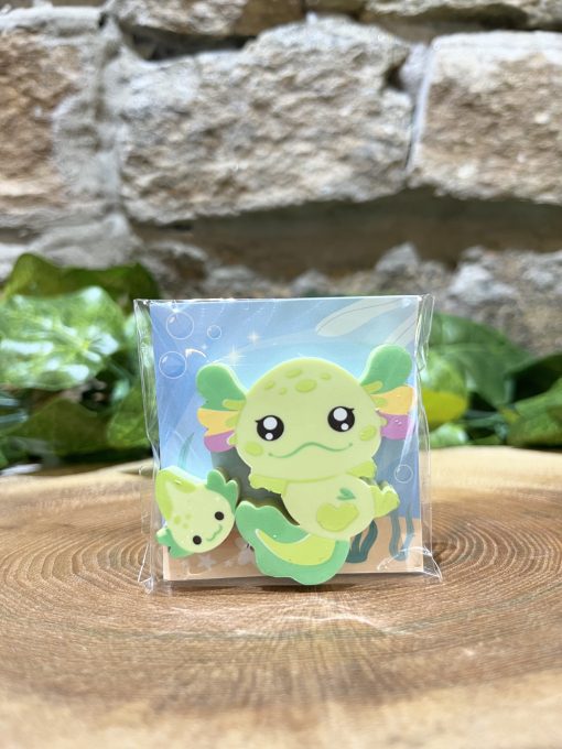 Axolotl Erasers Green