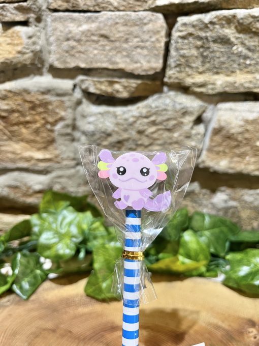 Axolotl Pencil & Eraser Purple