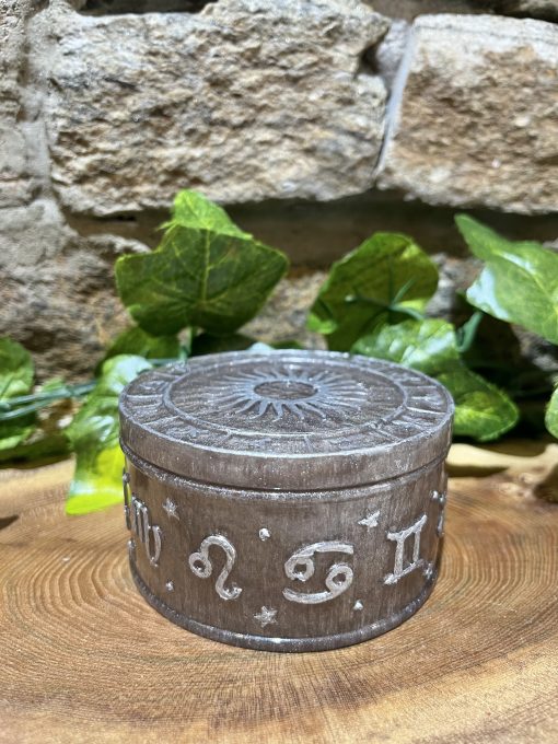 Zodiac Trinket Dish Silver Hand Made - Image 2