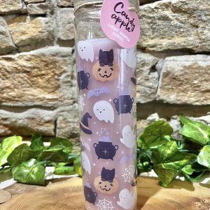 Candy Apple Glass Tube Halloween Candle