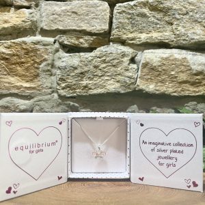 Little Enamel Butterfly Necklace Girls Pink